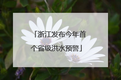 浙江发布今年首个省级洪水预警