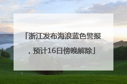 浙江发布海浪蓝色警报，预计16日傍晚解除