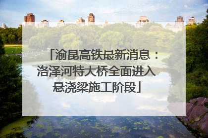 渝昆高铁最新消息：洛泽河特大桥全面进入悬浇梁施工阶段
