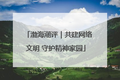 渤海潮评｜共建网络文明 守护精神家园