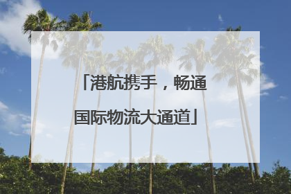 港航携手，畅通国际物流大通道