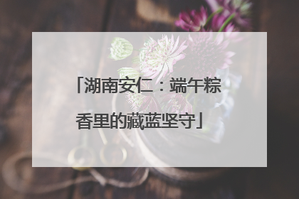 湖南安仁：端午粽香里的藏蓝坚守