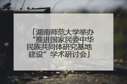 湖南师范大学举办“推进国家民委中华民族共同体研究基地建设”学术研讨会