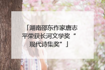湖南邵东作家唐志平荣获长河文学奖“现代诗集奖”