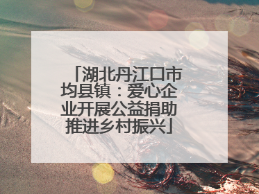 湖北丹江口市均县镇：爱心企业开展公益捐助推进乡村振兴
