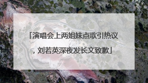 演唱会上两姐妹点歌引热议，刘若英深夜发长文致歉