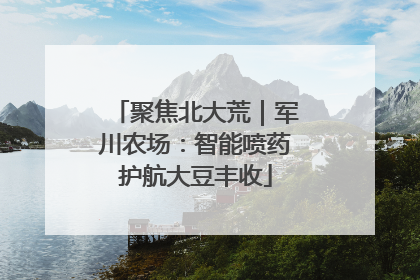 聚焦北大荒｜军川农场：智能喷药护航大豆丰收