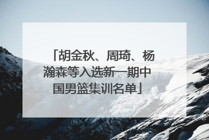 胡金秋、周琦、杨瀚森等入选新一期中国男篮集训名单