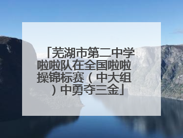 芜湖市第二中学啦啦队在全国啦啦操锦标赛（中大组）中勇夺三金