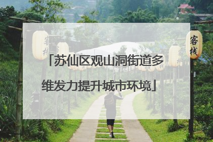 苏仙区观山洞街道多维发力提升城市环境