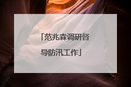范兆森调研督导防汛工作