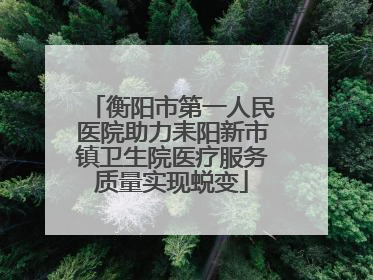 衡阳市第一人民医院助力耒阳新市镇卫生院医疗服务质量实现蜕变