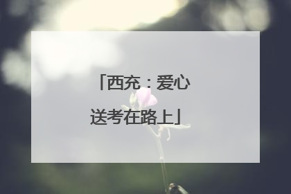 西充：爱心送考在路上