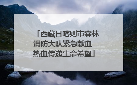 西藏日喀则市森林消防大队紧急献血 热血传递生命希望