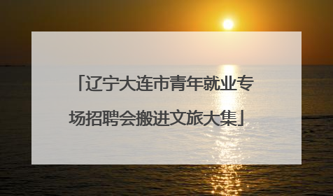 辽宁大连市青年就业专场招聘会搬进文旅大集