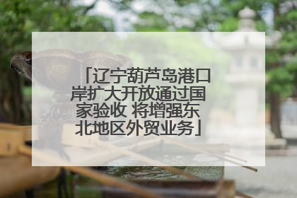 辽宁葫芦岛港口岸扩大开放通过国家验收 将增强东北地区外贸业务