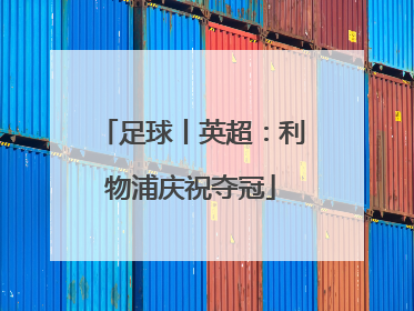 足球丨英超：利物浦庆祝夺冠