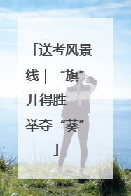 送考风景线｜“旗”开得胜 一举夺“葵”