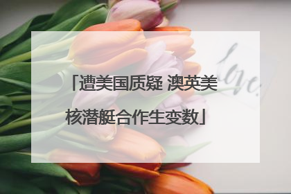 遭美国质疑 澳英美核潜艇合作生变数