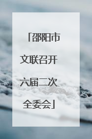邵阳市文联召开六届二次全委会