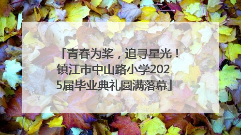 青春为桨，追寻星光！镇江市中山路小学2025届毕业典礼圆满落幕