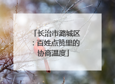 长治市潞城区：百姓点赞里的协商温度