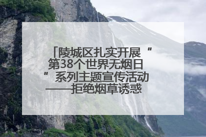 陵城区扎实开展“第38个世界无烟日”系列主题宣传活动——拒绝烟草诱惑 对第一支烟说不