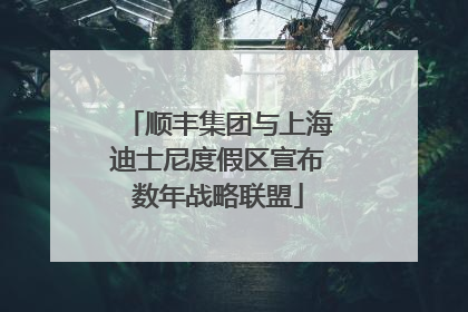 顺丰集团与上海迪士尼度假区宣布数年战略联盟