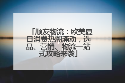 顺友物流：欧美夏日消费热潮涌动，选品、营销、物流一站式攻略来袭