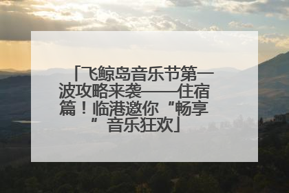 飞鲸岛音乐节第一波攻略来袭——住宿篇！临港邀你“畅享”音乐狂欢