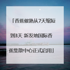 香蕉催熟从7天缩短到3天 新发地国际香蕉集散中心正式启用