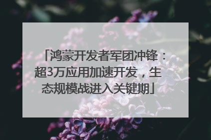 鸿蒙开发者军团冲锋：超3万应用加速开发，生态规模战进入关键期