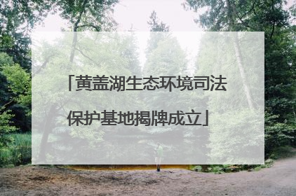 黄盖湖生态环境司法保护基地揭牌成立