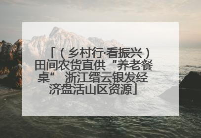 （乡村行·看振兴）田间农货直供“养老餐桌” 浙江缙云银发经济盘活山区资源