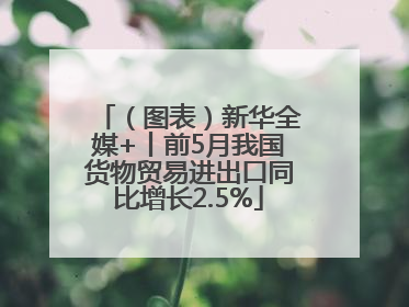 （图表）新华全媒+丨前5月我国货物贸易进出口同比增长2.5%