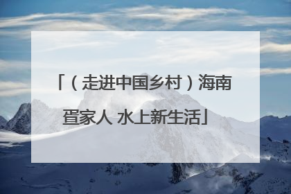 （走进中国乡村）海南疍家人 水上新生活