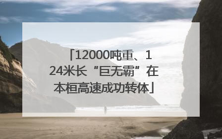 12000吨重、124米长“巨无霸”在本桓高速成功转体