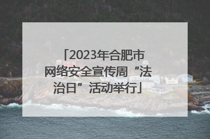 2023年合肥市网络安全宣传周“法治日”活动举行