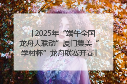2025年“端午全国龙舟大联动”厦门集美“学村杯”龙舟联赛开赛