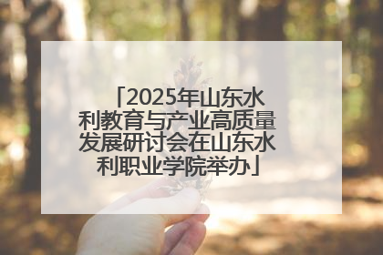 2025年山东水利教育与产业高质量发展研讨会在山东水利职业学院举办