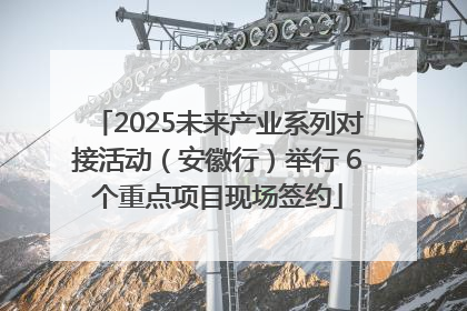 2025未来产业系列对接活动（安徽行）举行 6个重点项目现场签约