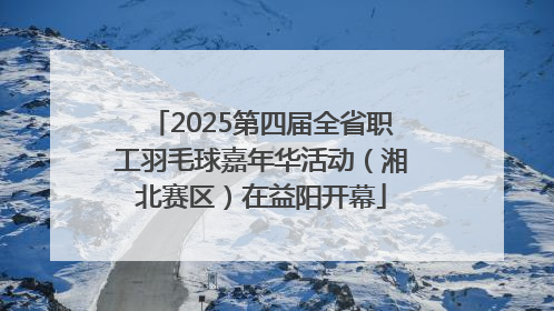 2025第四届全省职工羽毛球嘉年华活动（湘北赛区）在益阳开幕