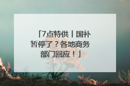 7点特供丨国补暂停了？各地商务部门回应！