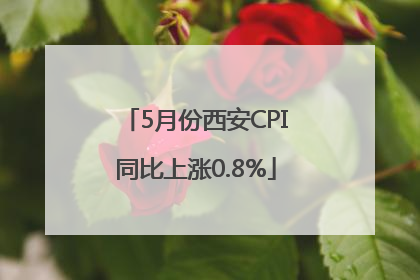 5月份西安CPI同比上涨0.8%
