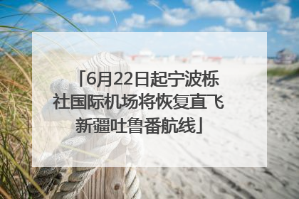 6月22日起宁波栎社国际机场将恢复直飞新疆吐鲁番航线