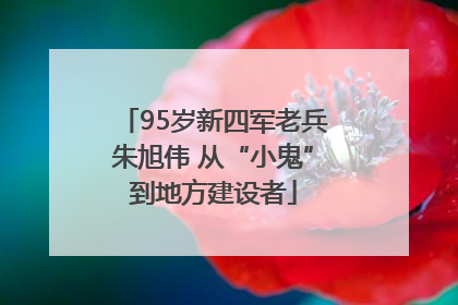 95岁新四军老兵朱旭伟 从“小鬼”到地方建设者